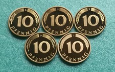 5 x 10 Pfennig BRD Deutschland