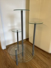 Pflanzenständer Blumenständer Regal Metall Glas 75 cm 5 Ablageflächen Etagen