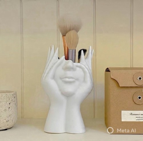 Weiße hand pinselhalter - weiße,