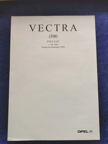 Opel vectra i500 preisliste - vectra,