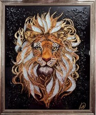 Golden Lion Wall Art, Painting
