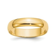 14k Gelbgold Unisex Leicht 5mm