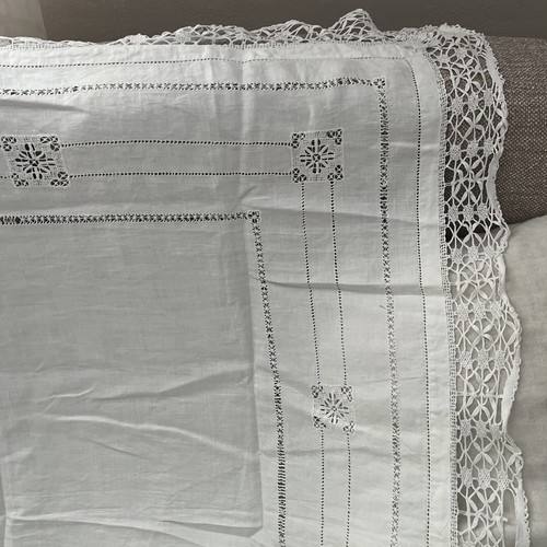 Altes edles leinen - edles, tischdecke