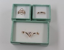 Pierre Lang 3-teiliges Schmuck Konvolut Ring Damenring rosègoldfarben