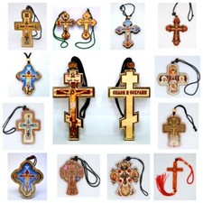 Ikone Kreuz für Auto geweiht Автомобильная икона крест освящена 8x6x0,5 cm