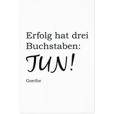 Erfolg hat drei Buchstaben