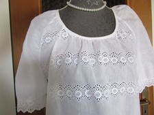 GEDE Trachten Leinen Tunika, Bluse  GR  42 - 44 weiß  Top