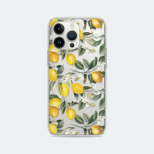 Clear lemon floral case für - clear,