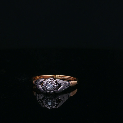 Antiker solitär ring mit - antiker, solitär-ring