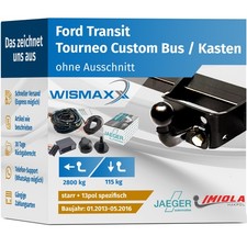 AHK starr passt für Ford Transit/Tourneo Custom 13-16 +13pol E-Satz spezifisch