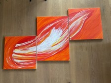 Farbenfrohes 3-teiliges Acryl Wandbild