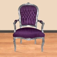 Barockstuhl Salonstuhl Lila