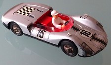 Märklin Sprint schöner offener PORSCHE CARRERA 6 in SILBER, Nr. 1313, läuft TOP