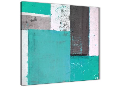 Türkis grau abstrakt gemälde - grau,