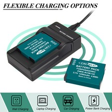 2x Akkus 1250mAh DMW-BCM13 Für Panasonic Lumix DMC-TZ55 FT5 TZ60 TZ61 +Ladegerät
