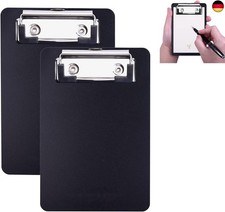 Mini-Klemmbrett, 10 x 15cm Kunststoff-Klemmbrett, AZWOOD Kleine Klemmbretter