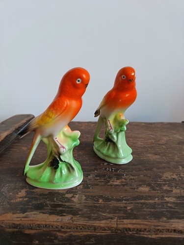 Paar vintage keramik - vintage, sittiche
