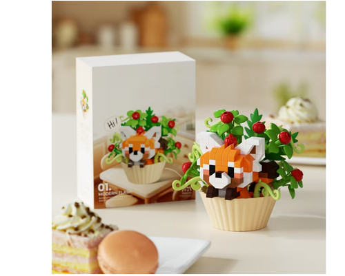 Roter panda blumentopf mikro - blumentopf,