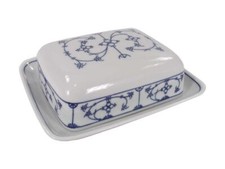 Butterdose  Kahla blau saks Porzellan