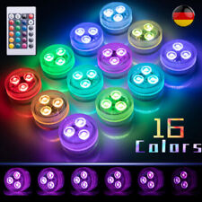 5Tlg RGB Schrankleuchten LED Spot Batteriebetrieben Nachtlicht mit Fernbedienung