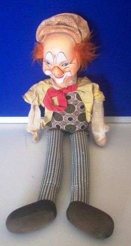 Alte stoffpuppe clown - clown,