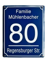 Hausnummernschild 200 x 250mm