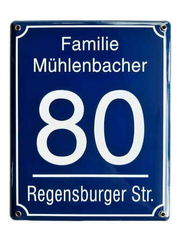 Hausnummernschild 200 250mm - 200,