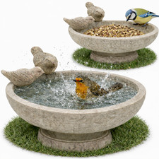 Vogeltränke auf Sockel Vogel