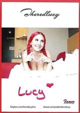 Autogramm The Red Lucy Erotik Model Venus handsigniert Original Autogrammkarte