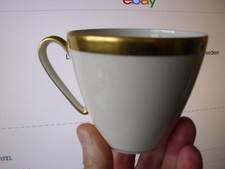 Edelstein Bavaria 16022 creme breiter Goldrand 1 ( von 3) Kaffeetasse Tasse :-)