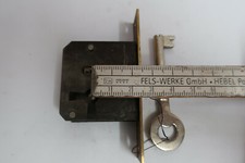 Möbel Einsteckschloss Antik m. Schlüssel Möbelschloss Kommode Dornmaß 25 mm L
