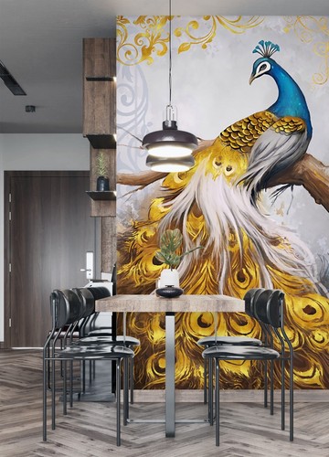 Goldene pfau feder zhuc7375 - goldene,