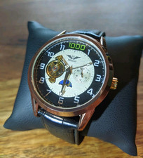 Minoir Herrenuhr Automatik Euville Neu Lederband Mondphase