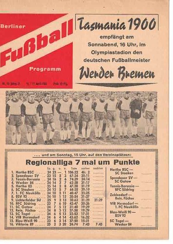 Fussball programmheft 66 - fussball-programmheft, 65/66