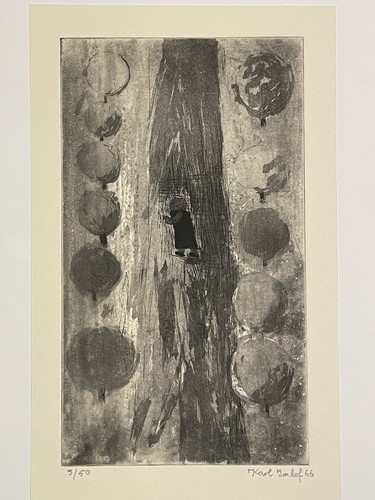 Karl imhof radierung 1966 - radierung,