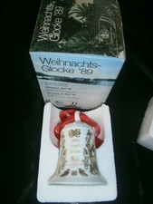 Hutschenreuther 1989 Porzellan Glocke Weihnachtsglocke  89 Vogelfelsen in Ovp.
