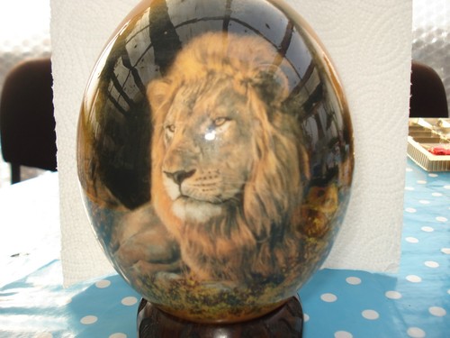 Decoupage straussenei könig - straussenei,