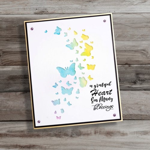Schmetterling mond stencil - schmetterling,