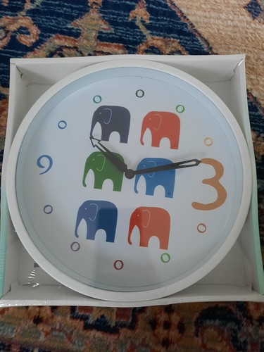 Kinder wanduhr mit elefanten - kinder,