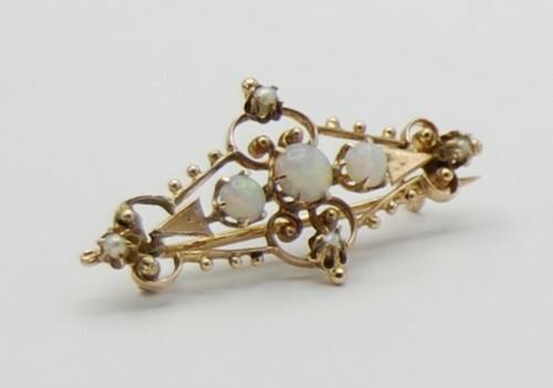 Rotgold brosche nadel - rotgold, voll