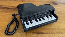 Pianotel Telefon Festnetz in Form eines Piano Klavier schwarz 80er Vintage