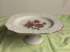 Vintage Schumann Arzberg Bavaria Schale auf Fuss , Obstschal Gebäck Schale Rosen