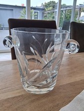 Sektkühler Weinkühler Kristall, schwer, Dekor Fleurie