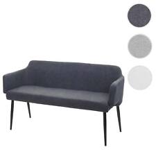 Sitzbank HWC-L13, Esszimmerbank Bank Polsterbank Rückenlehne Stoff/Textil 133cm