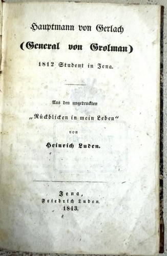 Hauptmann von gerlach general - gerlach, (general