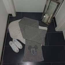 Neu winter Strickschal grau Mickey Mouse Disney glitzersteine wollschal warm Top