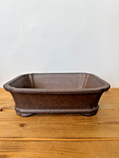 Bonsaischale frostfest S 505 braun rechteckig Sammlungsauflösung Schale