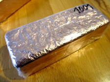 Kupferbarren ca. 1kg Anlage Kupfer 99,9% Feinkupfer mit Zertifikat