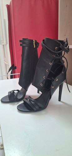 Leder stiefelette schwarz - leder,