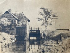 Peter Ilsted (1861-1933): "Stampen" Org.-Radierung 21,8x28 cm